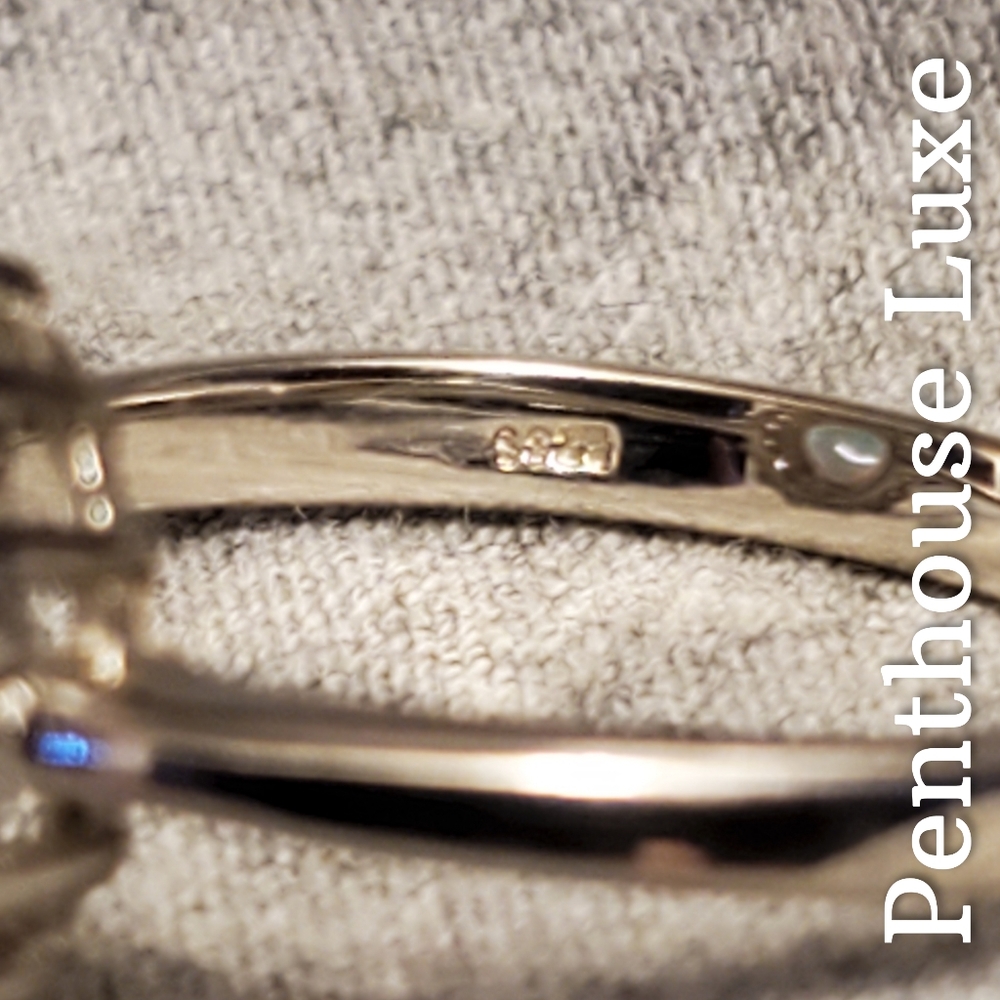 REAL Natural Opal Oval 925 Sterling Silver Ring - Picture 5 of 6